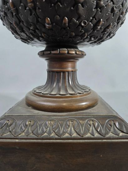 A significant antique-style bronze vase with...