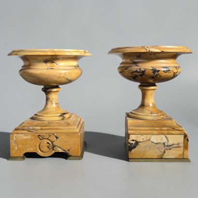 Siena yellow marble mantelpiece set consisting...