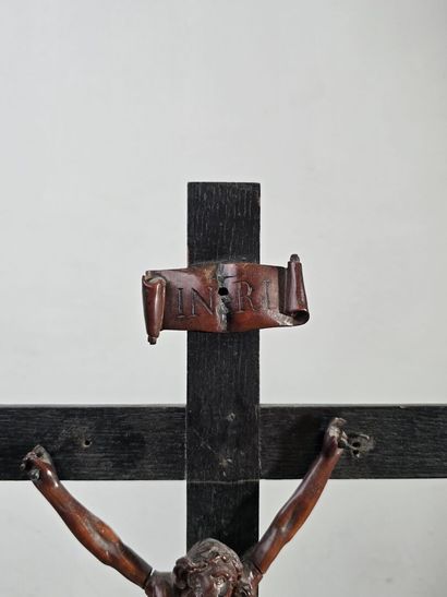 Crucifix depicting Christ, carved from boxwood.
Base...