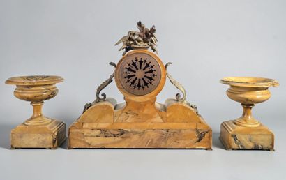 Siena yellow marble mantelpiece set consisting...