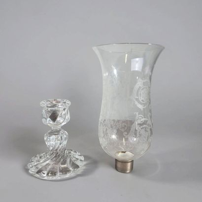 BACCARAT
Crystal candleholder with a twisted-ribbed...