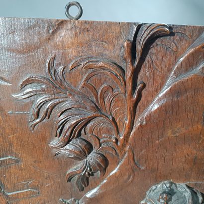Beautiful panel of scalloped wood paneling...