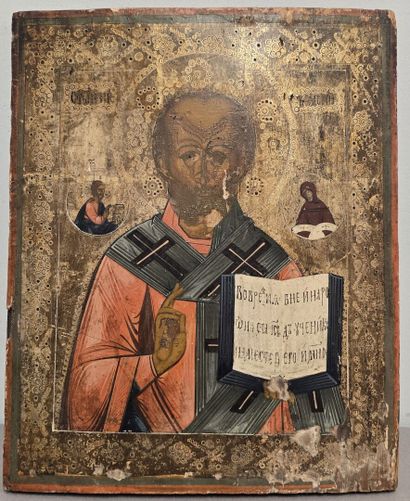 RUSSIA
Orthodox icon painted in tempera depicting...