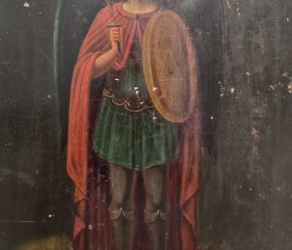 RUSSIA?
Icon painted in tempera depicting...