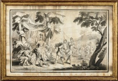 18th-century drawing signed 