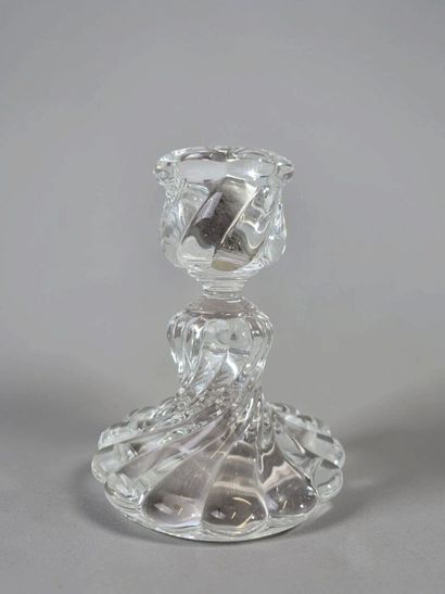 BACCARAT
Crystal candleholder with a twisted-ribbed...