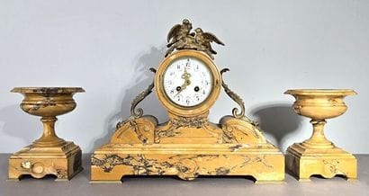 Siena yellow marble mantelpiece set consisting...