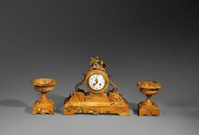 Siena yellow marble mantelpiece set consisting...