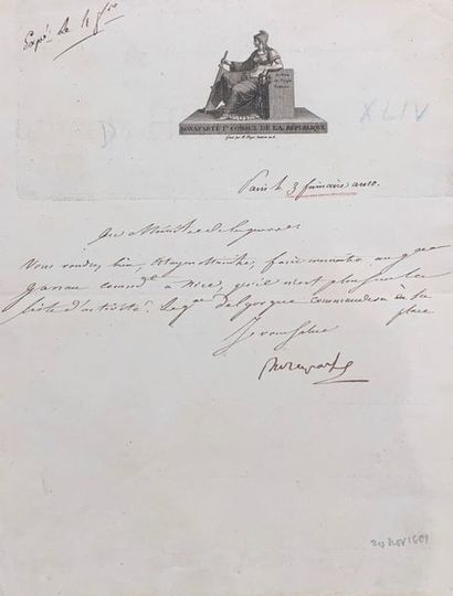 Napoléon BONAPARTE (1769-1821).
L.S. 