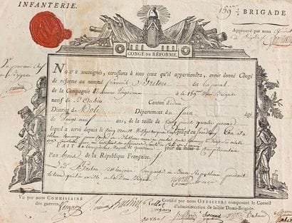 Congé de réforme signé par le Général Girard...