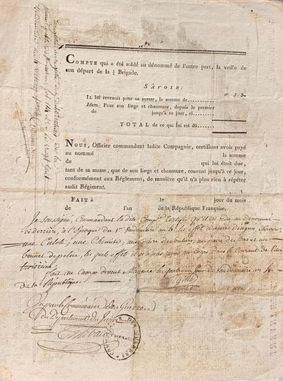 Congé de réforme signé par le Général Girard...