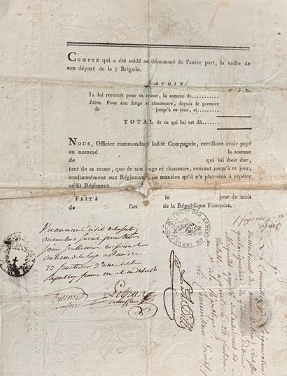Congé de réforme signé par le Général Mequillet,...