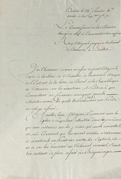 Mesure contre la piraterie des corsaires...