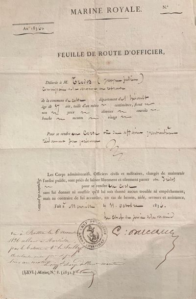 MARINE ROYALE: Feuille de route d’officier...