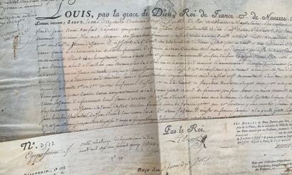 LOUIS XVI, Acte de vente sur vélin signé...