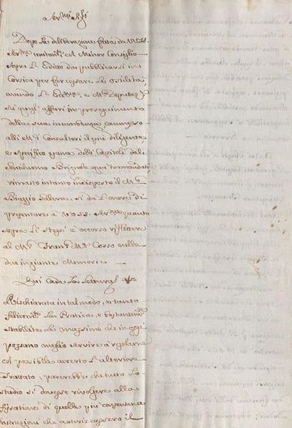 Lot de documents non signés de cinq pages...
