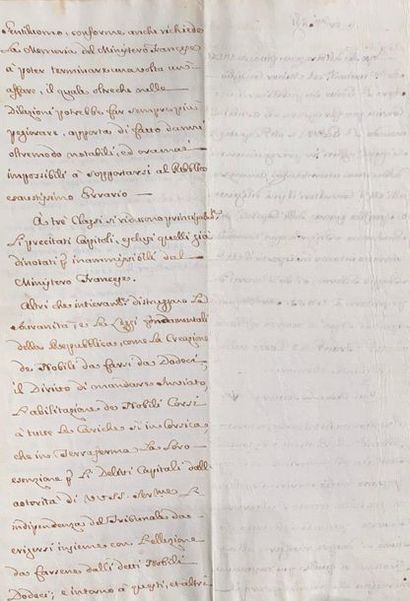 Lot de documents non signés de cinq pages...