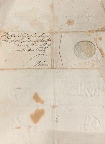Deux L.S. du Chevalier de Malte Adrien de...