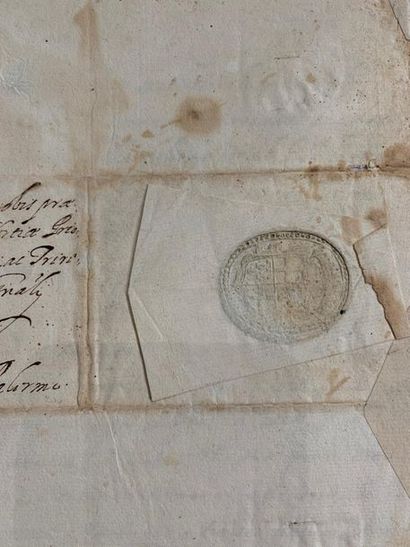 Deux L.S. du Chevalier de Malte Adrien de...