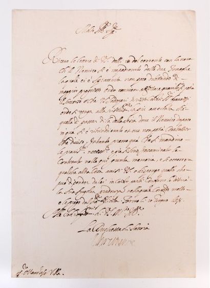 Lot de 6 documents manuscrits: 
- Christine...