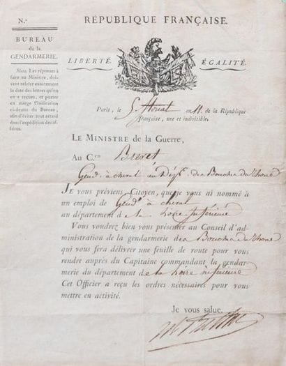 Genéral Berthier
Une L.S. au citoyen Brevet....