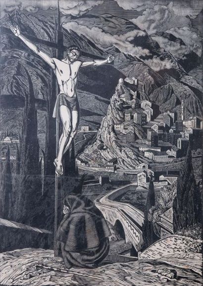 Jean CHIEZE (1898-1975)
« Le Calvaire à Corte...