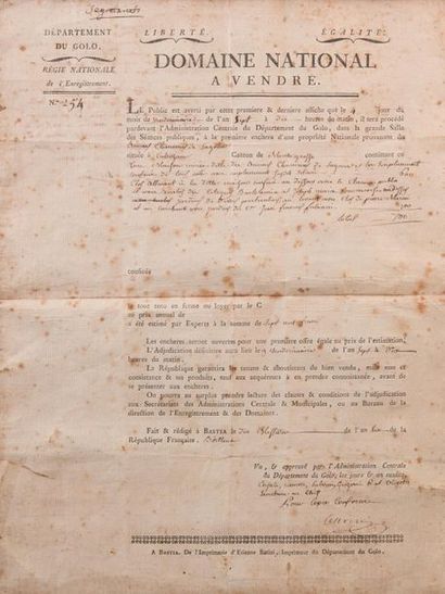 Calenzana - Département du Golo.
Rare affiche...