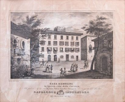 Ajaccio, maison Bonaparte.
Lithographie titrée...