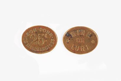 MINES DE LURI: Monnaie de nécessité de 25...