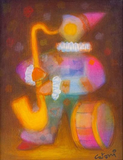 Jacky CATONI (XX)
Clown au saxophone
Huile...