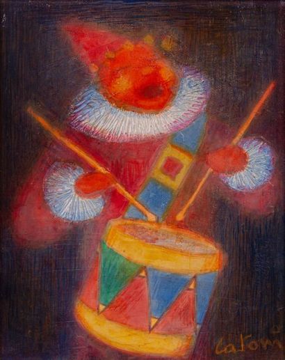 Jacky CATONI (XX)
Clown au tambour
Huile...