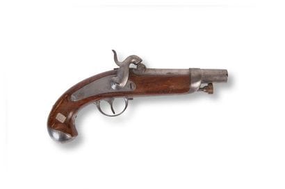 Petit pistolet à percussion type gendarmerie...
