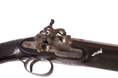 Fusil de chasse espagnol un coup à percussion....