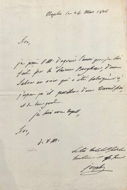 Joseph BONAPARTE (1768-1844).
L.A.S. 
