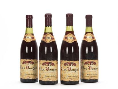 4 bottles CLOS-VOUGEOT (Grand Cru) 2 to 2;...