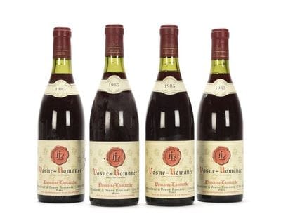 4 bouteilles VOSNE-ROMANÉE (1 à 2,5 cm; 1...