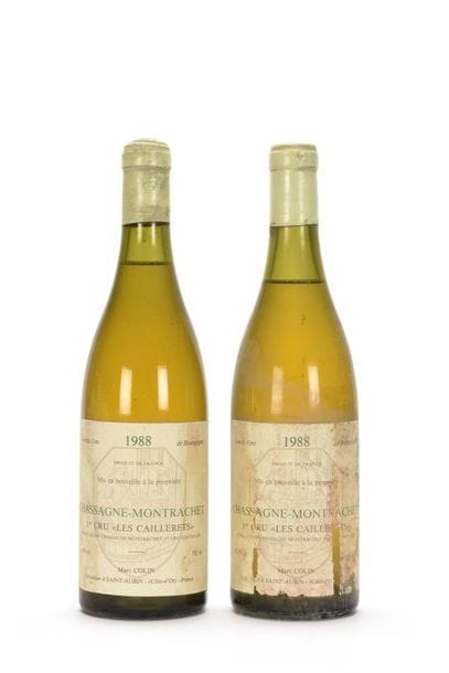 2 bouteilles CHASSAGNE-MONTRACHET LES CAILLERETS...