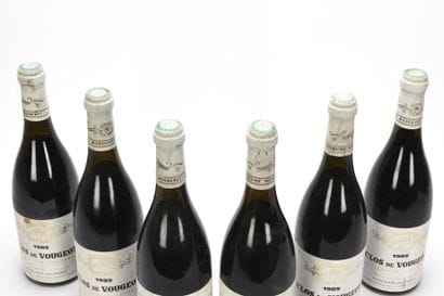 6 bouteilles CLOS DE VOUGEOT (Grand Cru)...