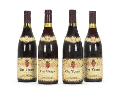 4 bouteilles CLOS-VOUGEOT (Grand Cru) 1 e.l.a.

Jean...