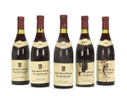5 bouteilles NUITS ST-GEORGES LES ST-GEORGES...