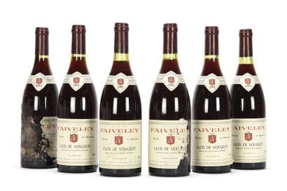6 bouteilles CLOS DE VOUGEOT (Grand Cru)...