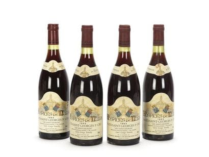 4 bouteilles NUITS ST-GEORGES LES ST-GEORGES...