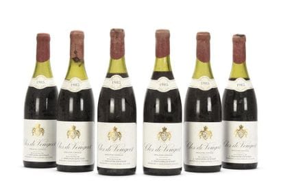 6 bouteilles CLOS DE VOUGEOT (Grand Cru)...