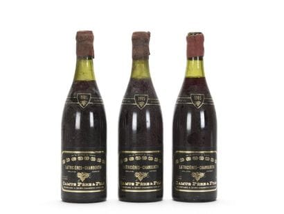 3 bouteilles LATRICIÈRES-CHAMBERTIN (Grand...
