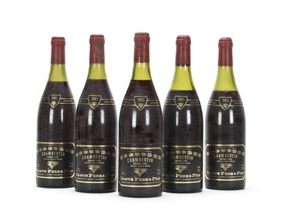 5 bottles CHAMBERTIN (Grand Cru) 2 to 3;...