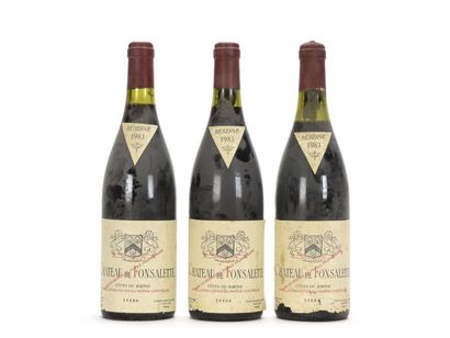 3 bottles CÔTES DU RHÔNE SYRAH (1 to 3.5...