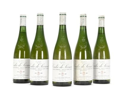5 SAVENNIERES bottles (1 to 2.7 cm; 1 e.l.a.)

Clos...