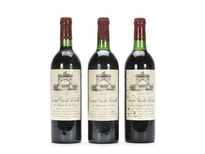 3 bottles CHÂTEAU LÉOVILLE LAS CASES (2 B.G.-;...