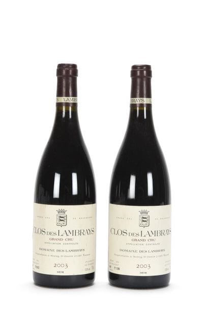 2 bouteilles CLOS DES LAMBRAYS (Grand Cru)...