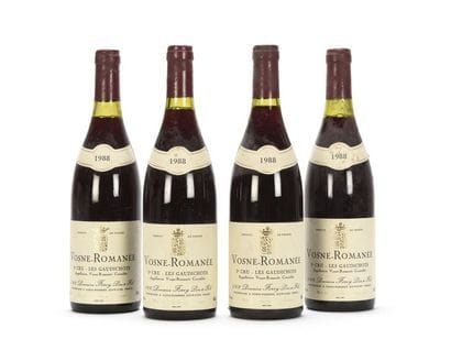 4 bouteilles VOSNE-ROMANÉE LES GAUDICHOTS...